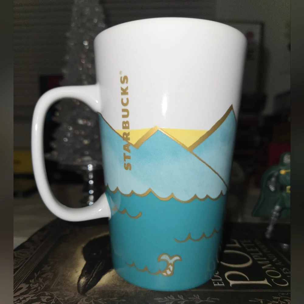 Starbucks 16 0z Mug 2015 Ferris Wheel Lighthouse Thailand Rare Tall Coffee Cup